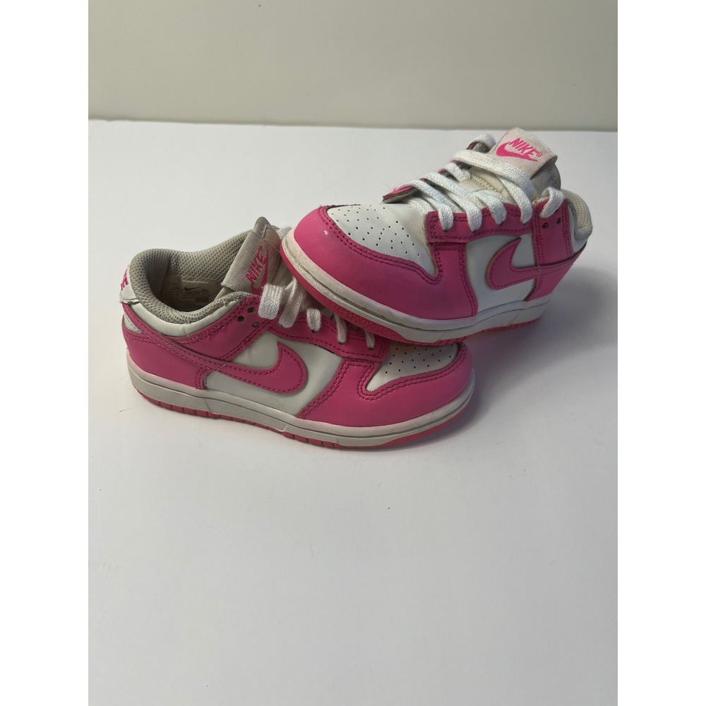 Nike Dunk Low Pink White Toddler Kids Sneakers FB9108-102 Size 11C